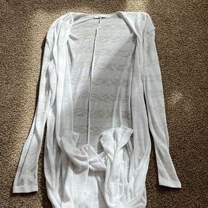 Long white sheer cover up